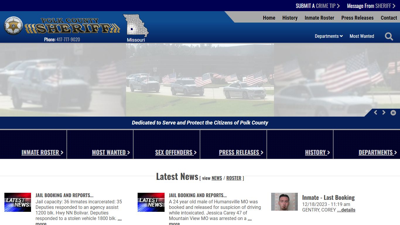 Page 2 Current Inmates Booking Date Descending - Polk County Sheriff MO